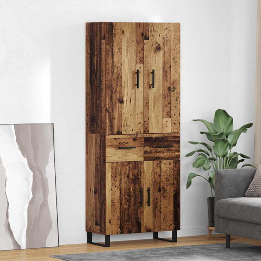 Magasfiú 2 pcs Öreg fa 69,5 x 34 x 180 cm Műanyag Fa és Üveg