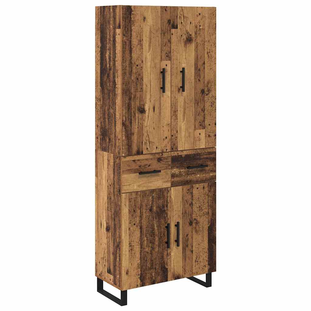 Magasfiú 2 pcs Öreg fa 69,5 x 34 x 180 cm Műanyag Fa és Üveg