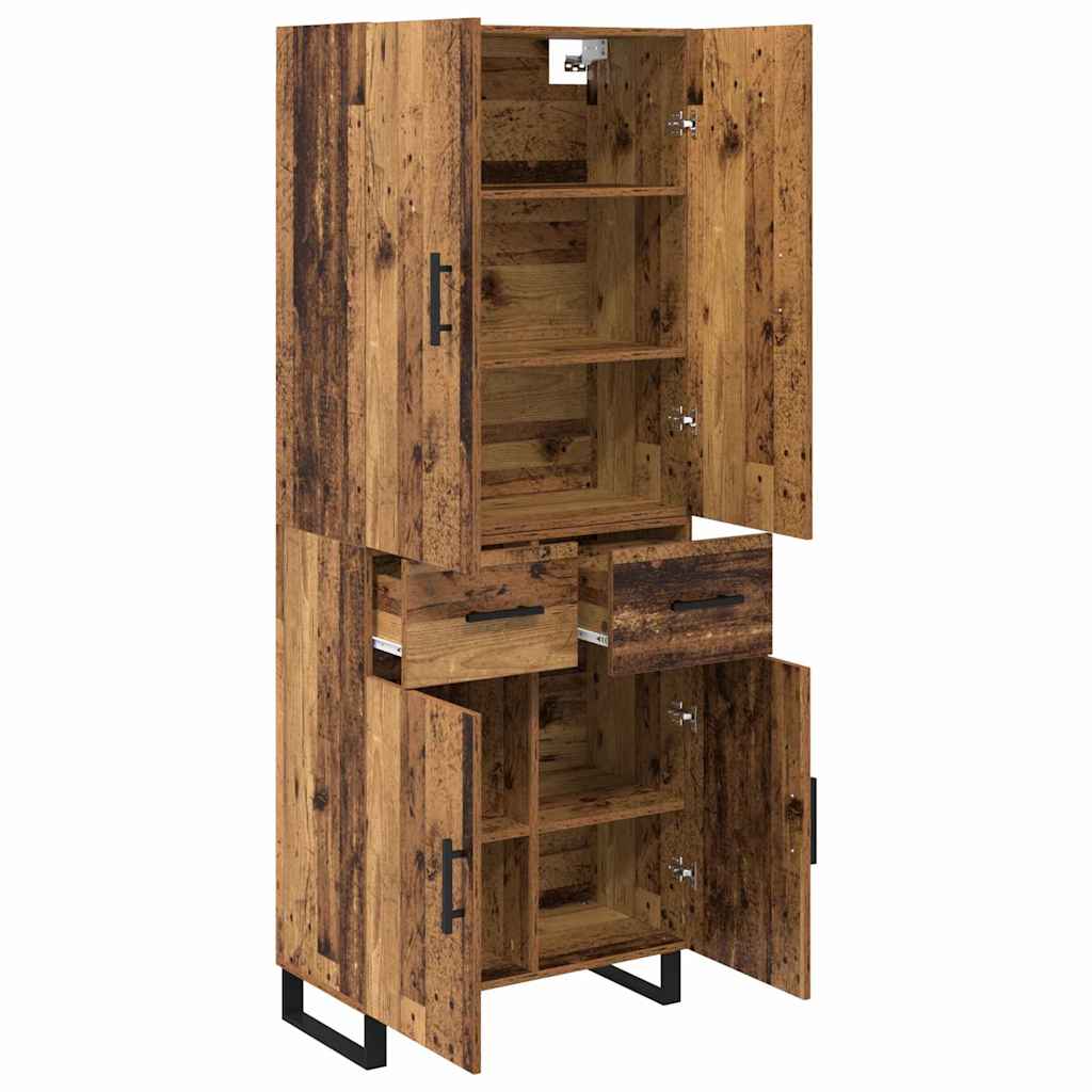 Magasfiú 2 pcs Öreg fa 69,5 x 34 x 180 cm Műanyag Fa és Üveg