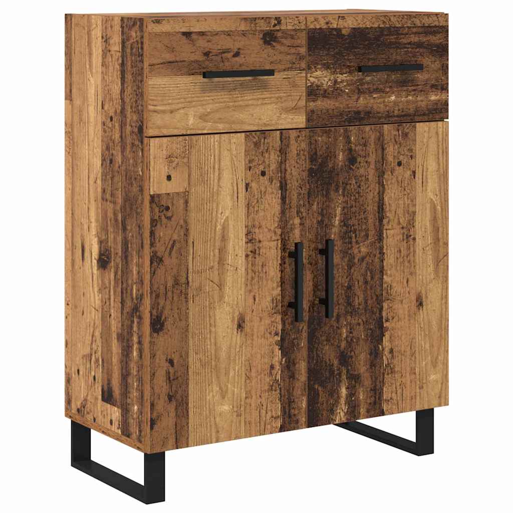 Magasfiú 2 pcs Öreg fa 69,5 x 34 x 180 cm Műanyag Fa és Üveg