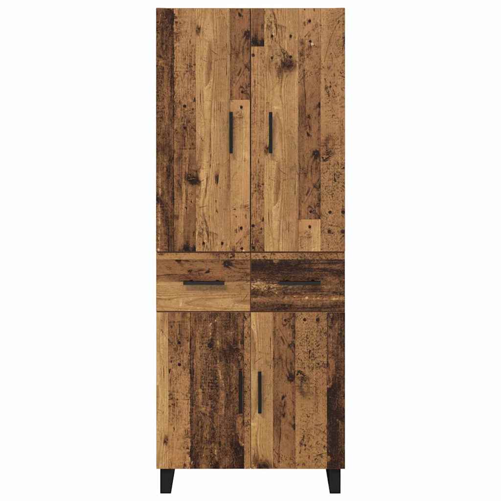 Magasfiú 2 pcs Öreg fa 69,5 x 34 x 180 cm Műanyag Fa és Üveg