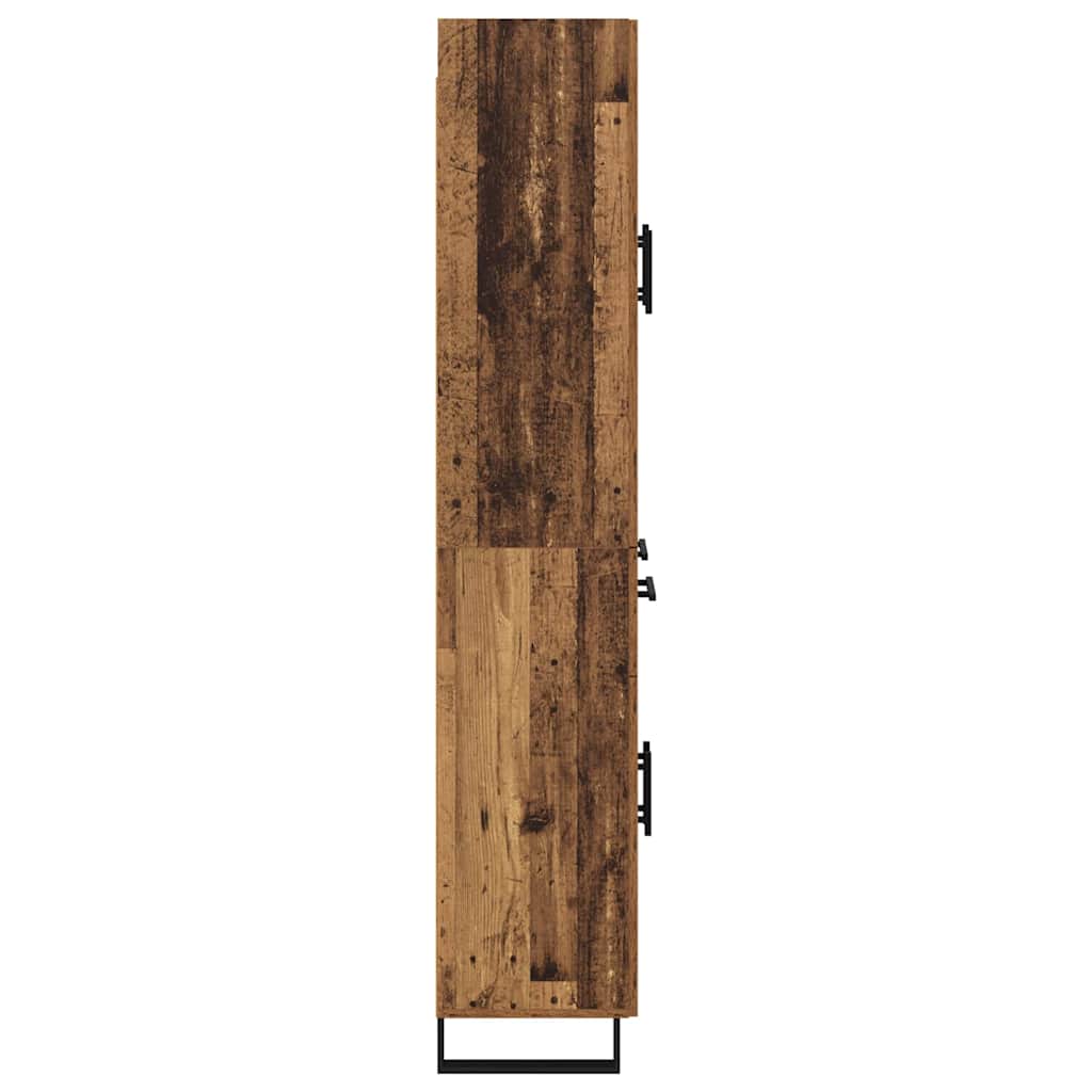 Magasfiú 2 pcs Öreg fa 69,5 x 34 x 180 cm Műanyag Fa és Üveg
