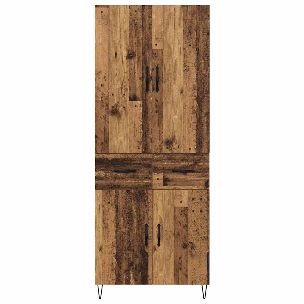 Magasfiú 2 pcs Öreg fa 69,5 x 34 x 180 cm Szerelt Fa