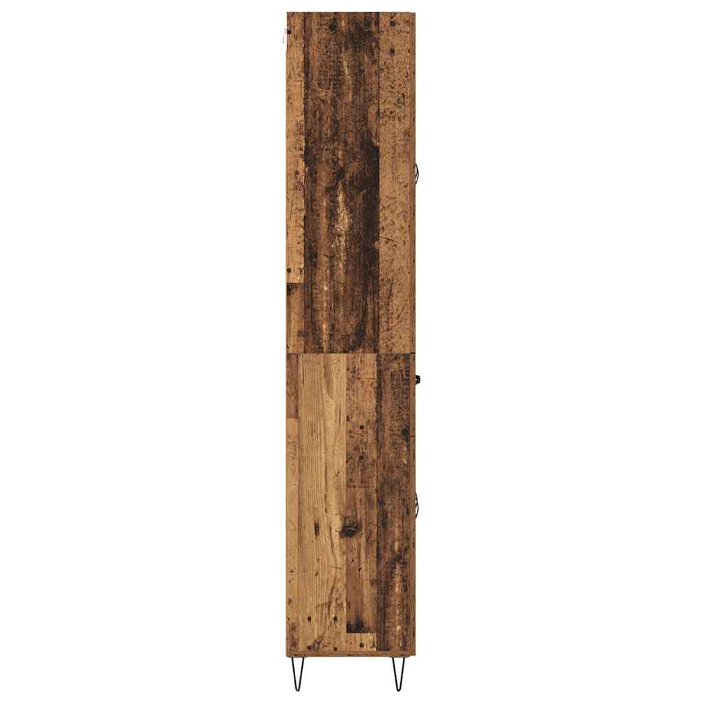 Magasfiú 2 pcs Öreg fa 69,5 x 34 x 180 cm Szerelt Fa