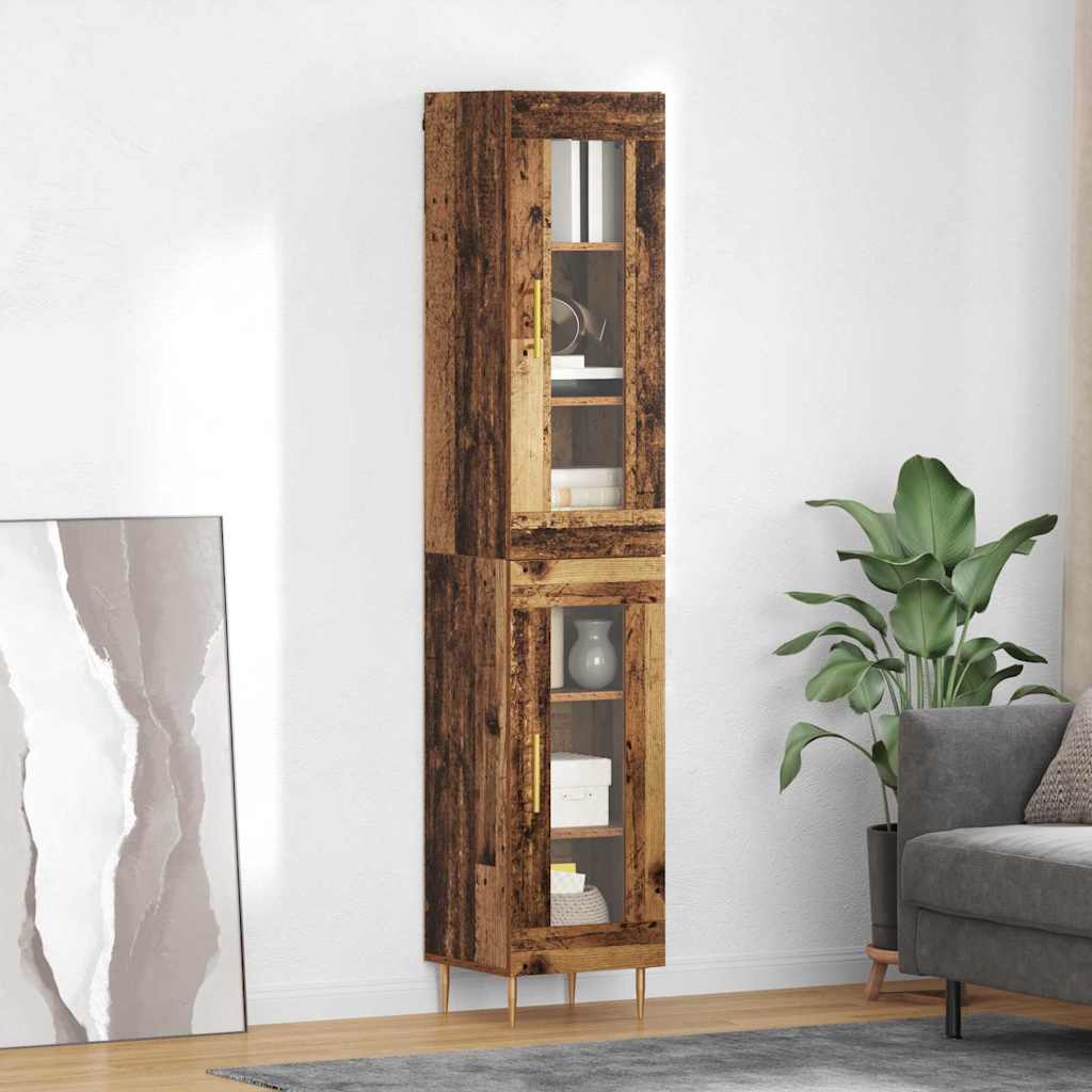 Magasfiú 2 pcs Öreg fa 34,5 x 34 x 180 cm Szerelt Fa