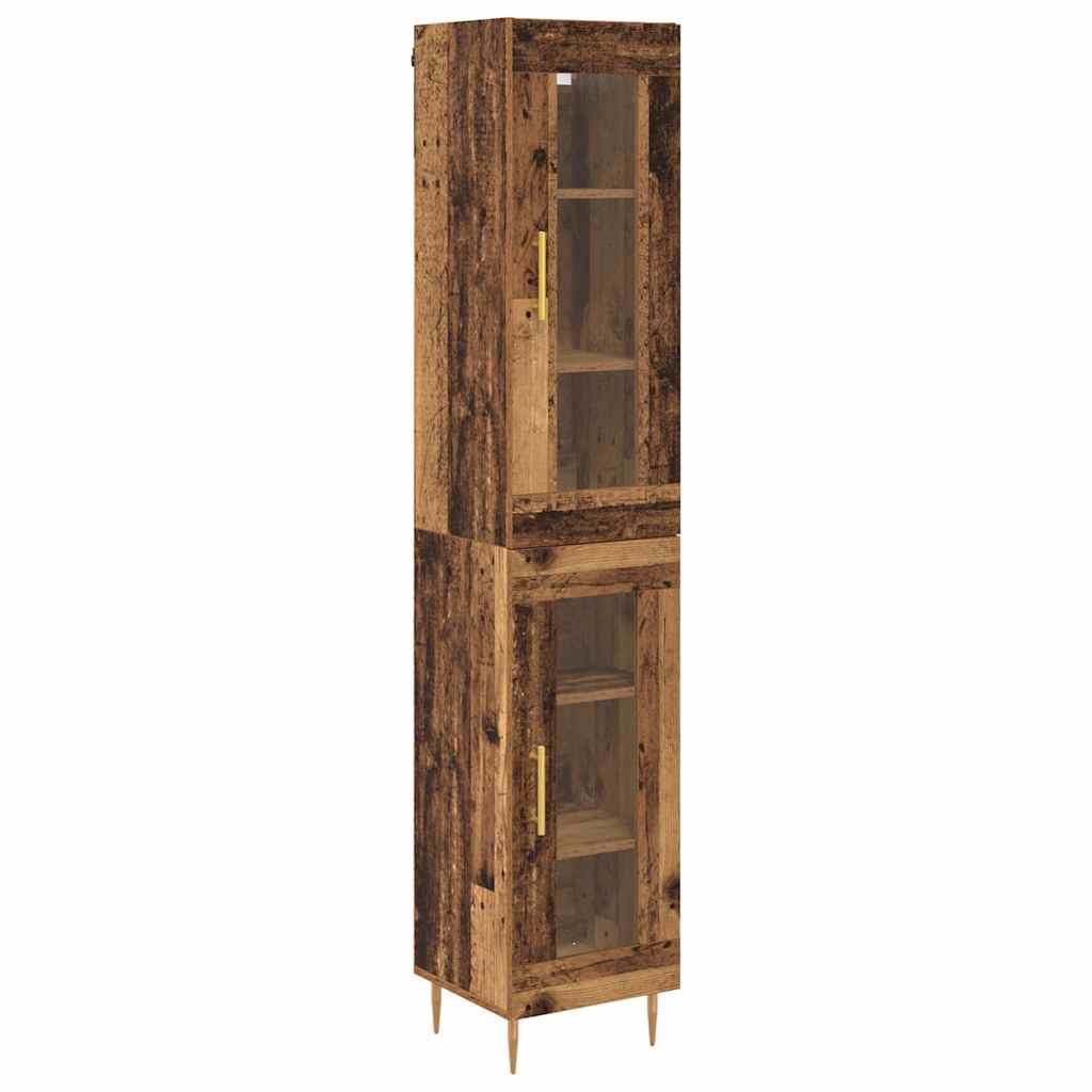 Magasfiú 2 pcs Öreg fa 34,5 x 34 x 180 cm Szerelt Fa
