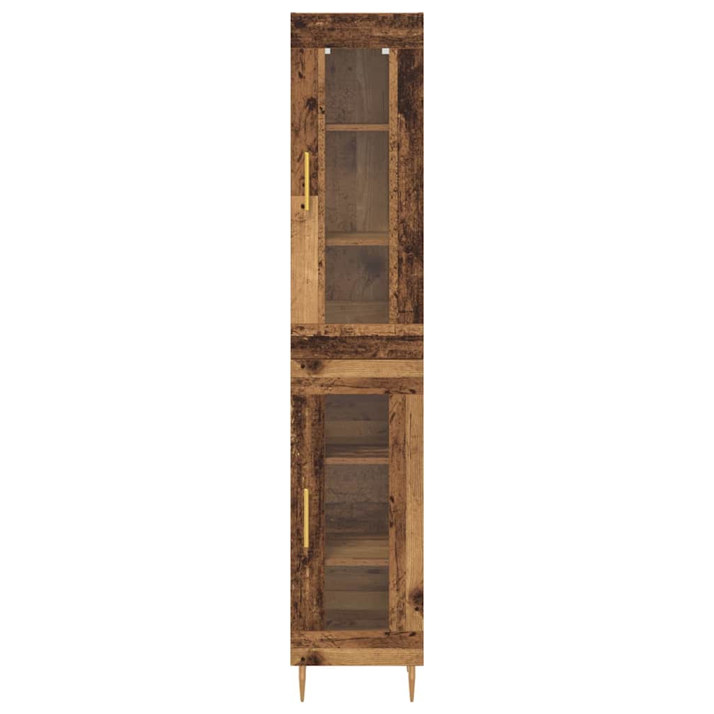 Magasfiú 2 pcs Öreg fa 34,5 x 34 x 180 cm Szerelt Fa