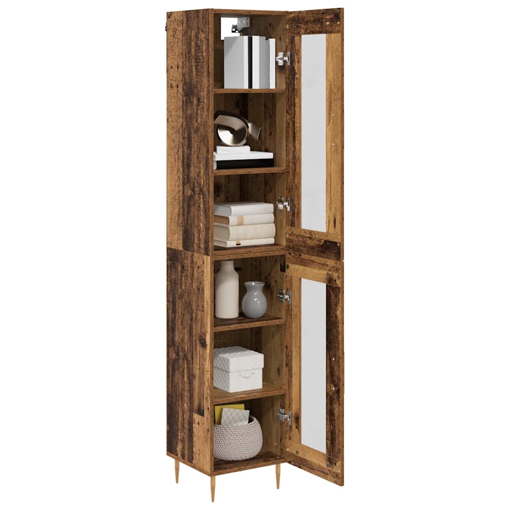 Magasfiú 2 pcs Öreg fa 34,5 x 34 x 180 cm Szerelt Fa