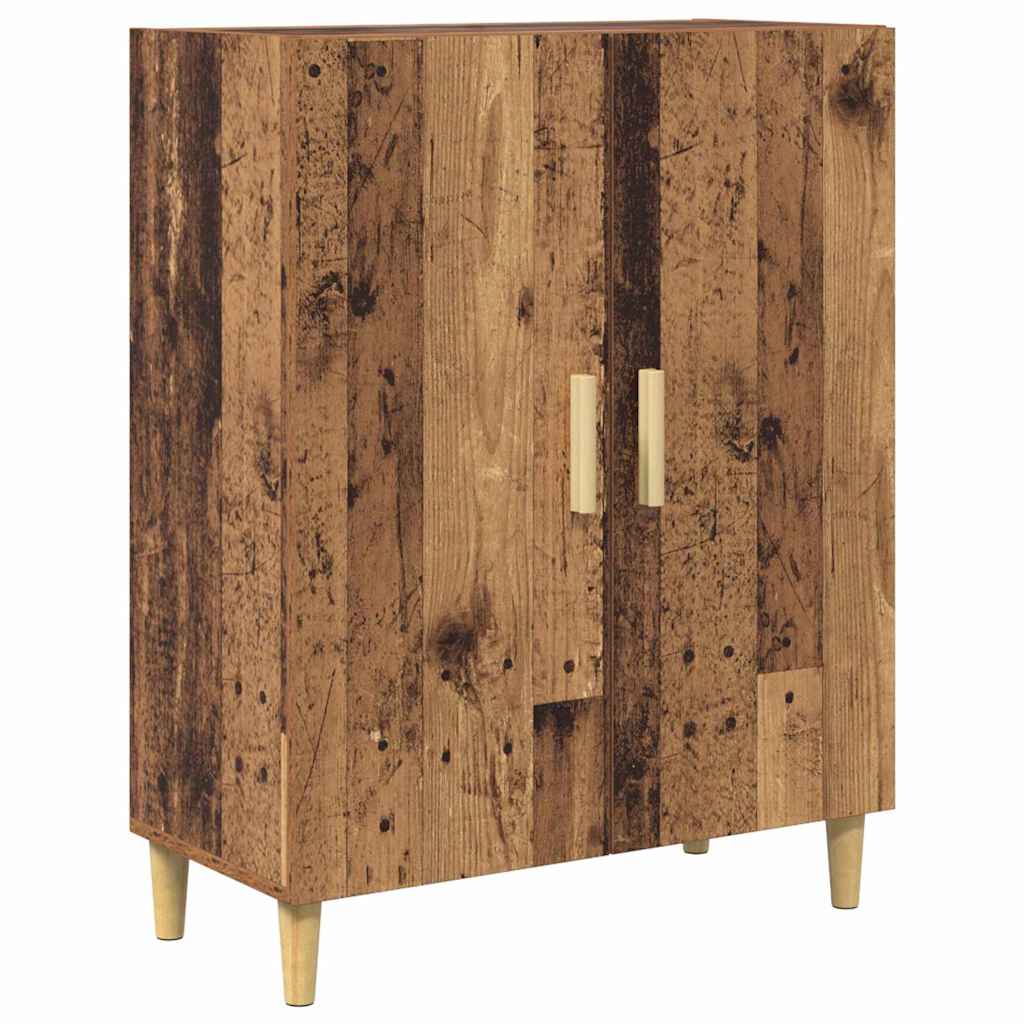 Magasfiú Öreg fa 69,5 x 34 x 180 cm Műanyag Fa és Üveg