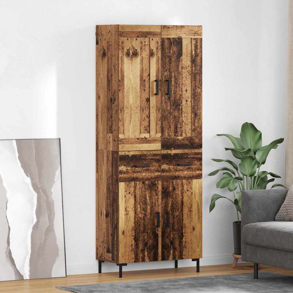 Magasfiú 2 pcs Öreg fa 69,5 x 34 x 180 cm Szerelt Fa