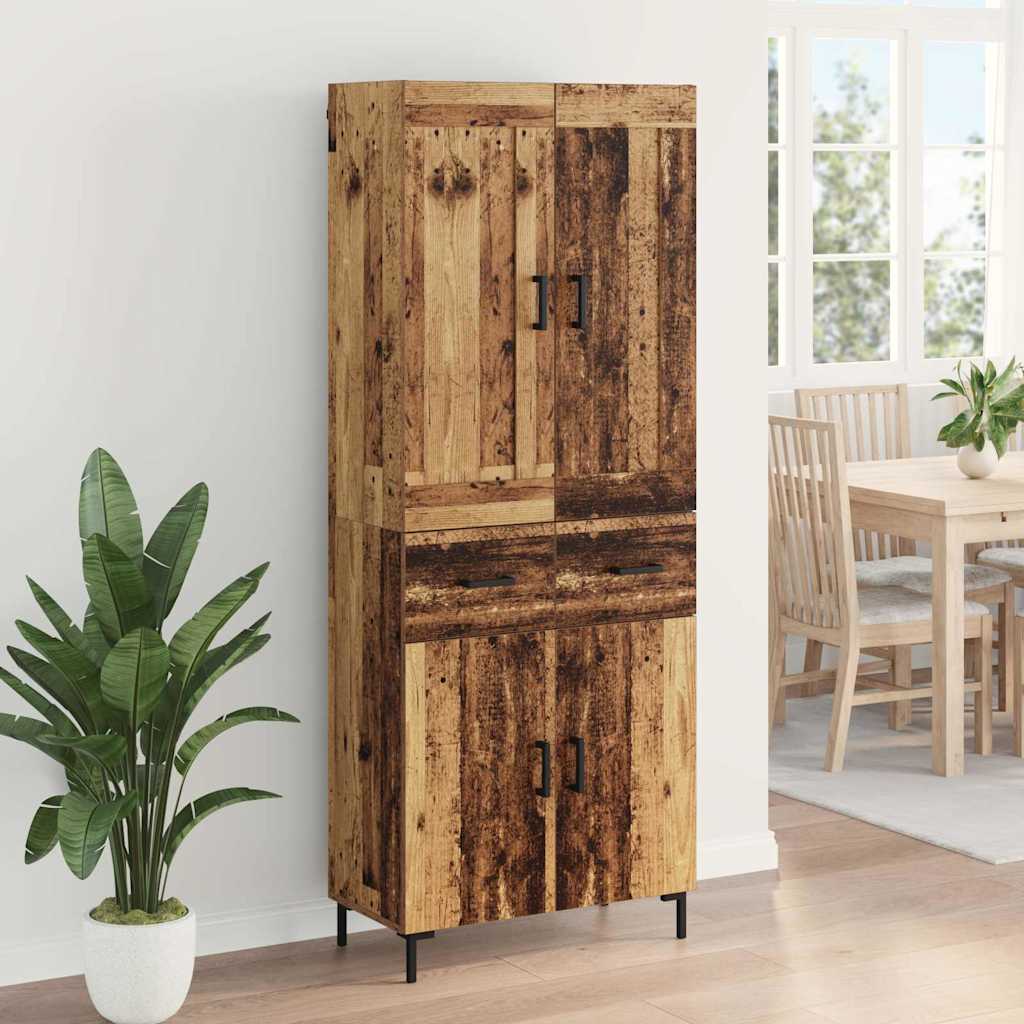 Magasfiú 2 pcs Öreg fa 69,5 x 34 x 180 cm Szerelt Fa