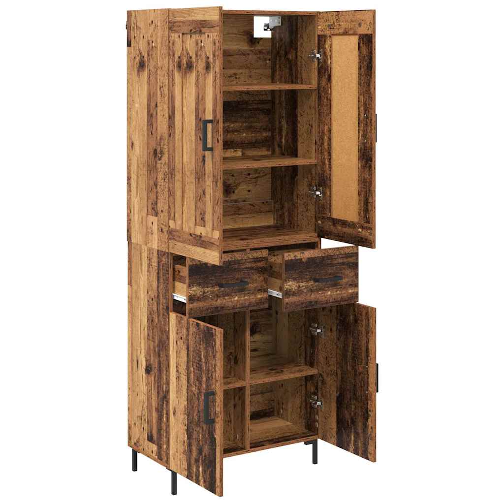 Magasfiú 2 pcs Öreg fa 69,5 x 34 x 180 cm Szerelt Fa