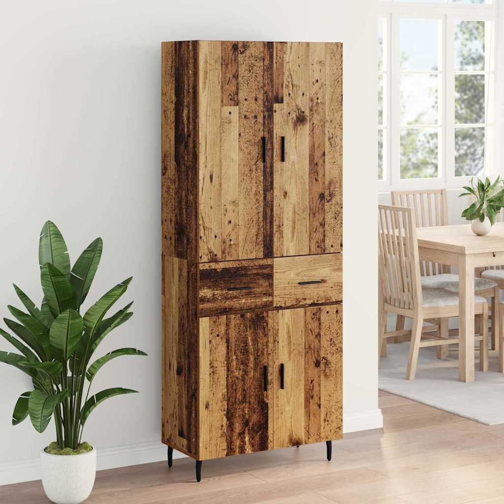 Magasfiú 2 pcs Öreg fa 69,5 x 34 x 180 cm Szerelt Fa