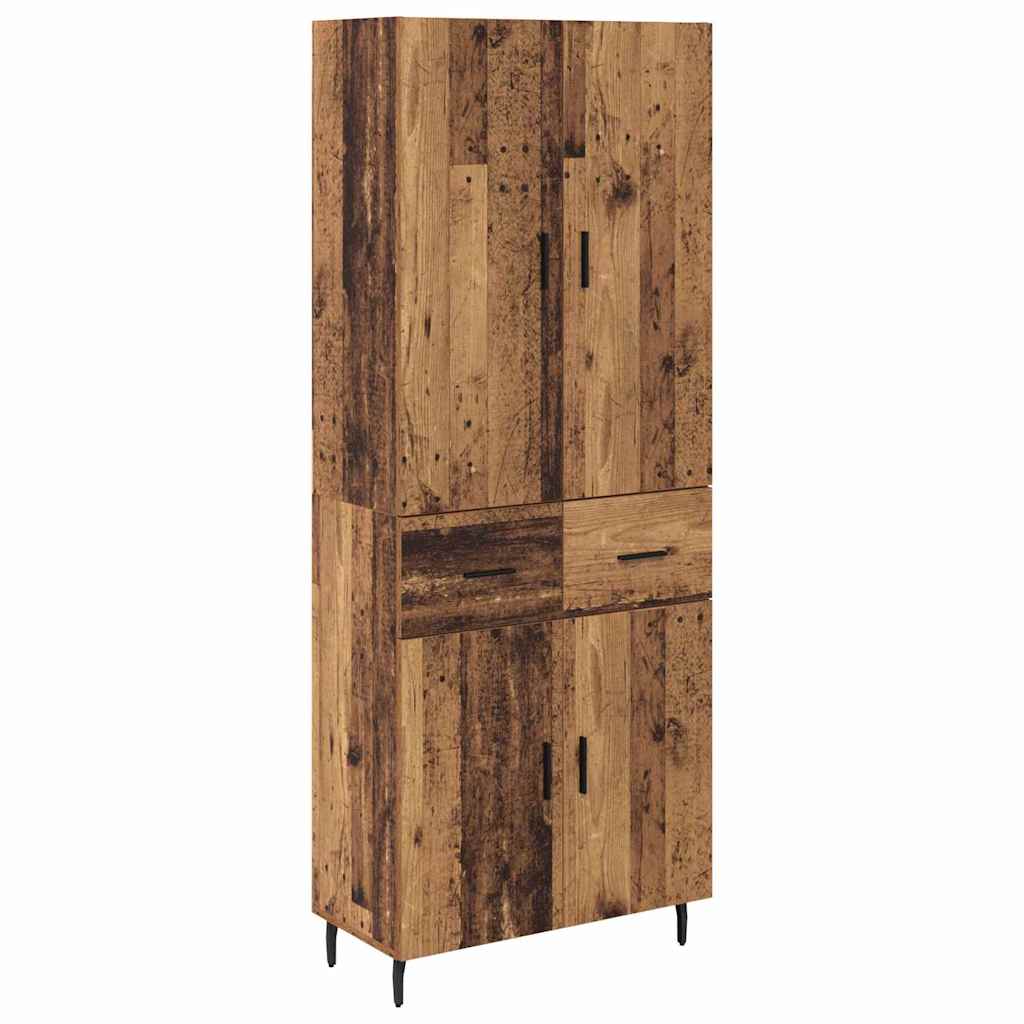 Magasfiú 2 pcs Öreg fa 69,5 x 34 x 180 cm Szerelt Fa