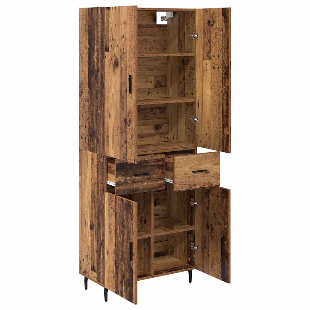 Magasfiú 2 pcs Öreg fa 69,5 x 34 x 180 cm Szerelt Fa
