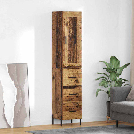 Magasfiú fiókkal Öreg fa 34,5 x 34 x 180 cm Faanyag
