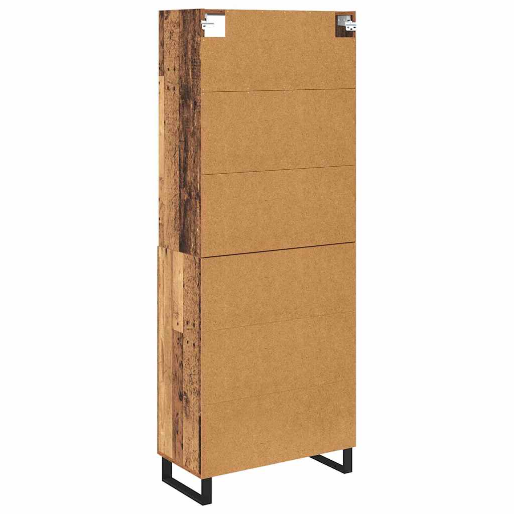 Magasfiú 2 db Öreg fa 69,5 x 34 x 180 cm Szerelt fa és Üveg