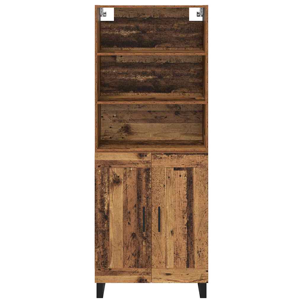 Magasfiú 2 db Öreg fa 69,5 x 34 x 180 cm Szerelt fa és Üveg