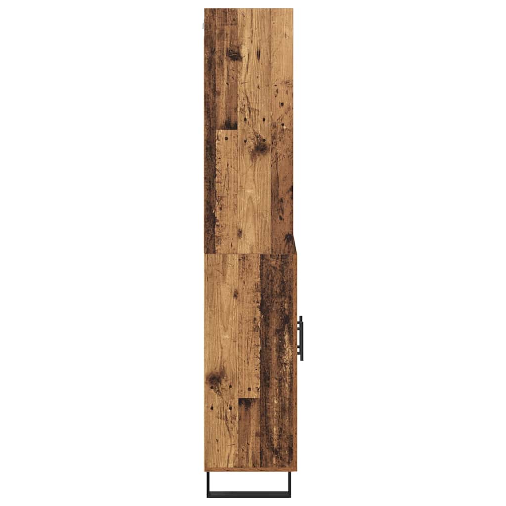 Magasfiú 2 db Öreg fa 69,5 x 34 x 180 cm Szerelt fa és Üveg