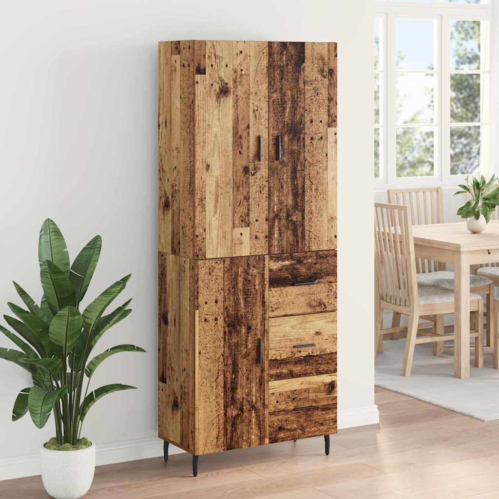 Magasfiú 2 pcs Öreg fa 69,5 x 34 x 180 cm Szerelt Fa