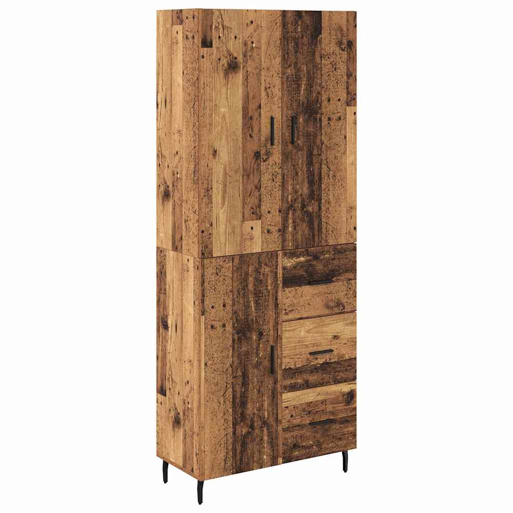 Magasfiú 2 pcs Öreg fa 69,5 x 34 x 180 cm Szerelt Fa