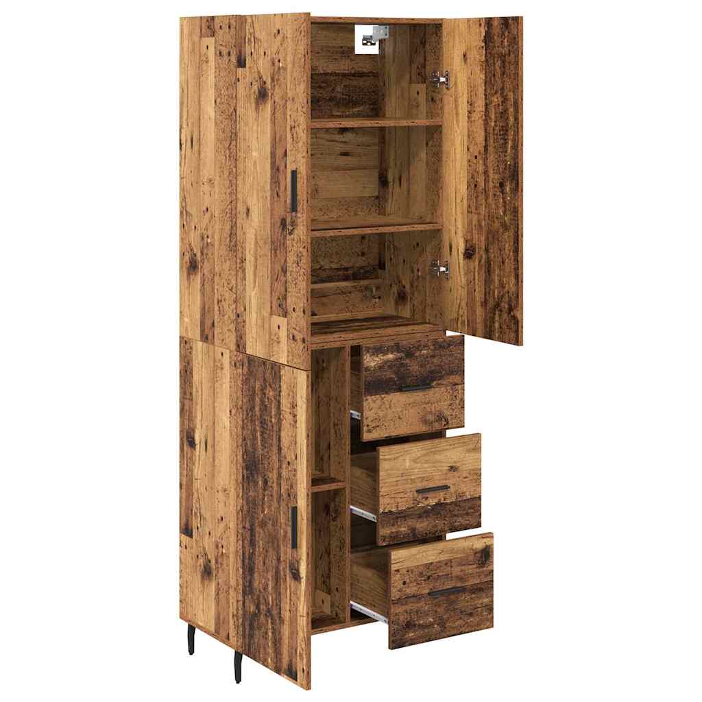 Magasfiú 2 pcs Öreg fa 69,5 x 34 x 180 cm Szerelt Fa