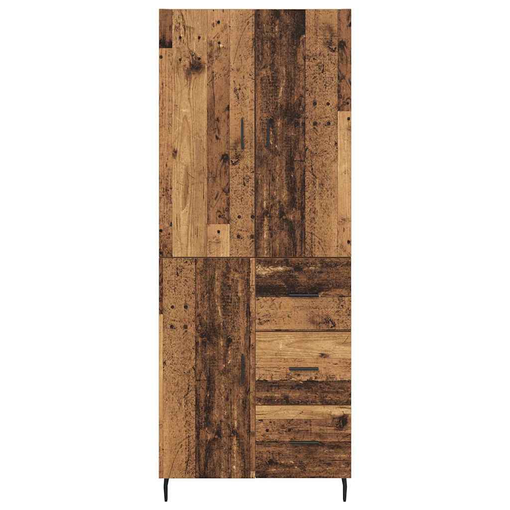 Magasfiú 2 pcs Öreg fa 69,5 x 34 x 180 cm Szerelt Fa