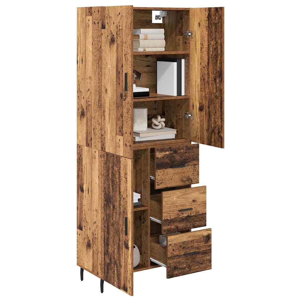 Magasfiú 2 pcs Öreg fa 69,5 x 34 x 180 cm Szerelt Fa