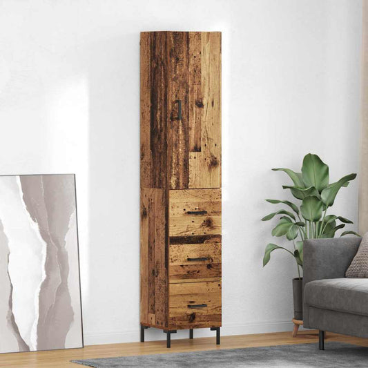 Magasfiú fiókkal Öreg fa 69,5 x 34 x 180 cm Faanyag