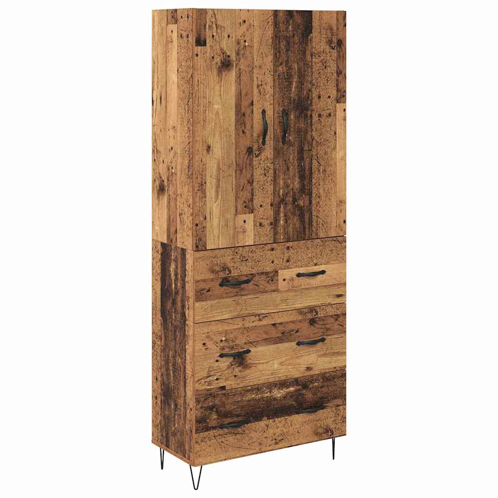 Magasfiú 2 pcs Öreg fa 69,5 x 34 x 180 cm Szerelt Fa