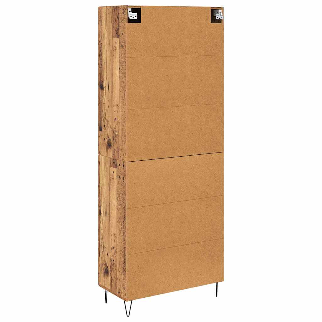 Magasfiú 2 pcs Öreg fa 69,5 x 34 x 180 cm Szerelt Fa