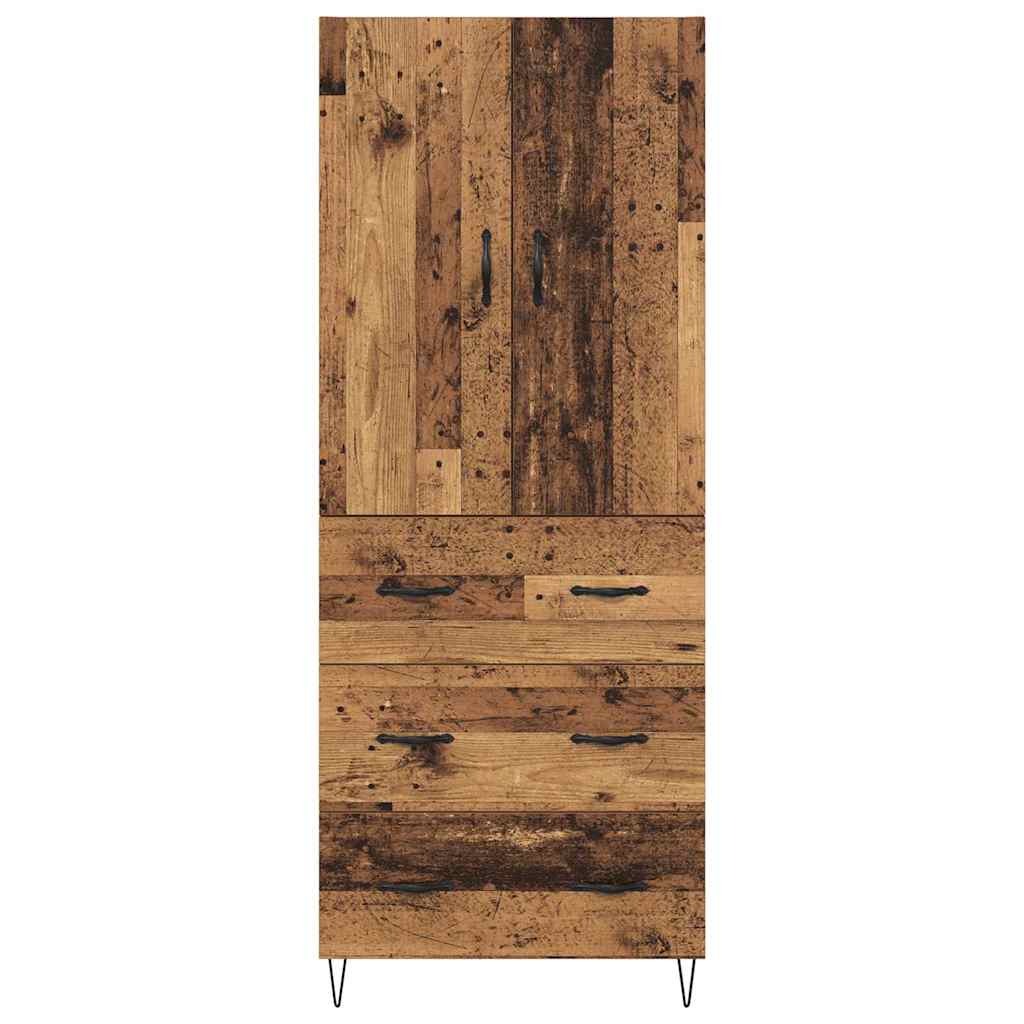 Magasfiú 2 pcs Öreg fa 69,5 x 34 x 180 cm Szerelt Fa