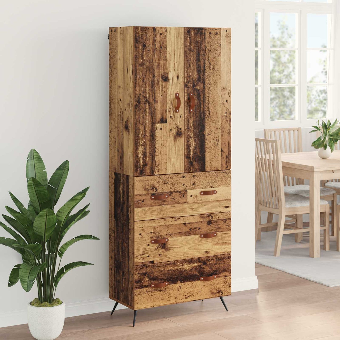 Magasfiú Öreg fa 69,5 x 34 x 180 cm Szerelt Fa