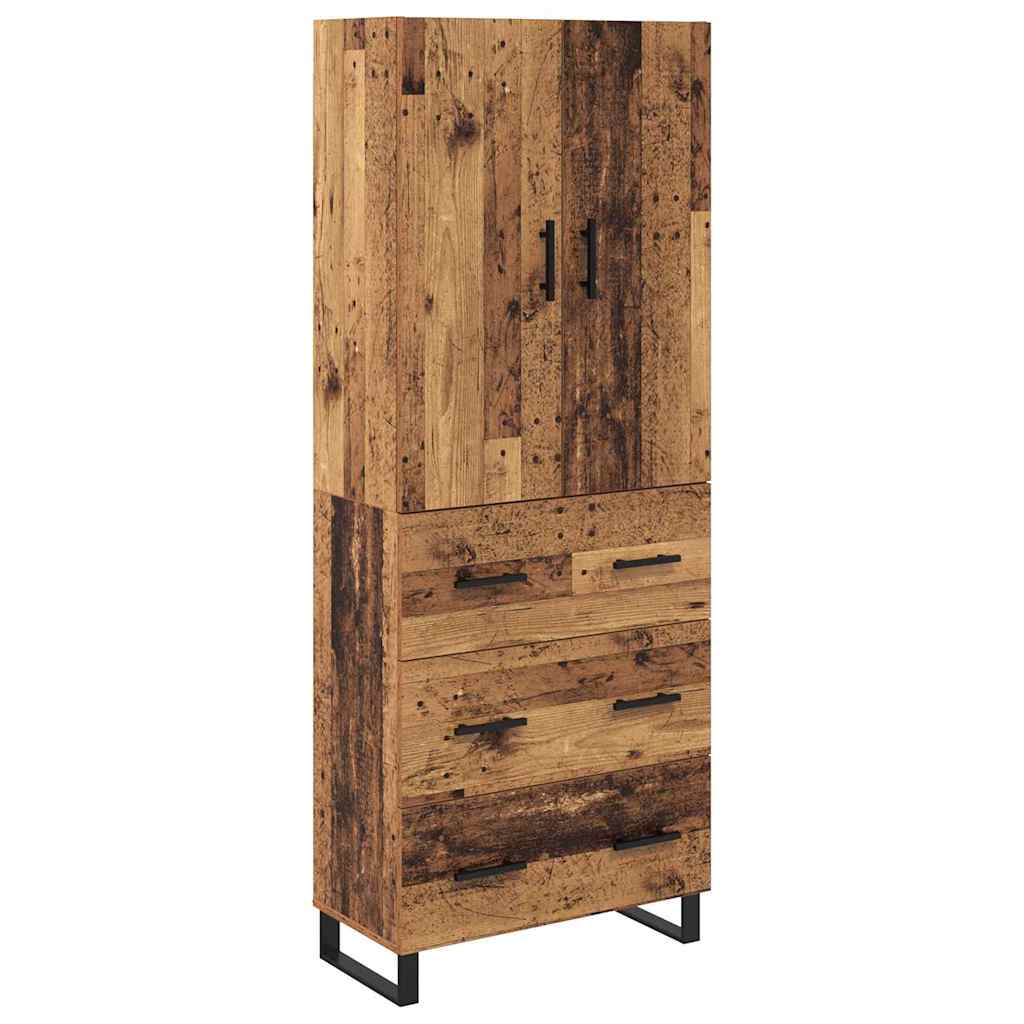 Magasfiú 2 pcs Öreg fa 69,5 x 34 x 180 cm Műanyag Fa és Üveg