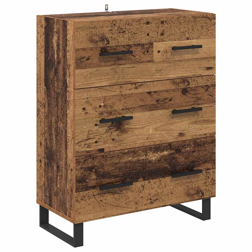 Magasfiú 2 pcs Öreg fa 69,5 x 34 x 180 cm Műanyag Fa és Üveg