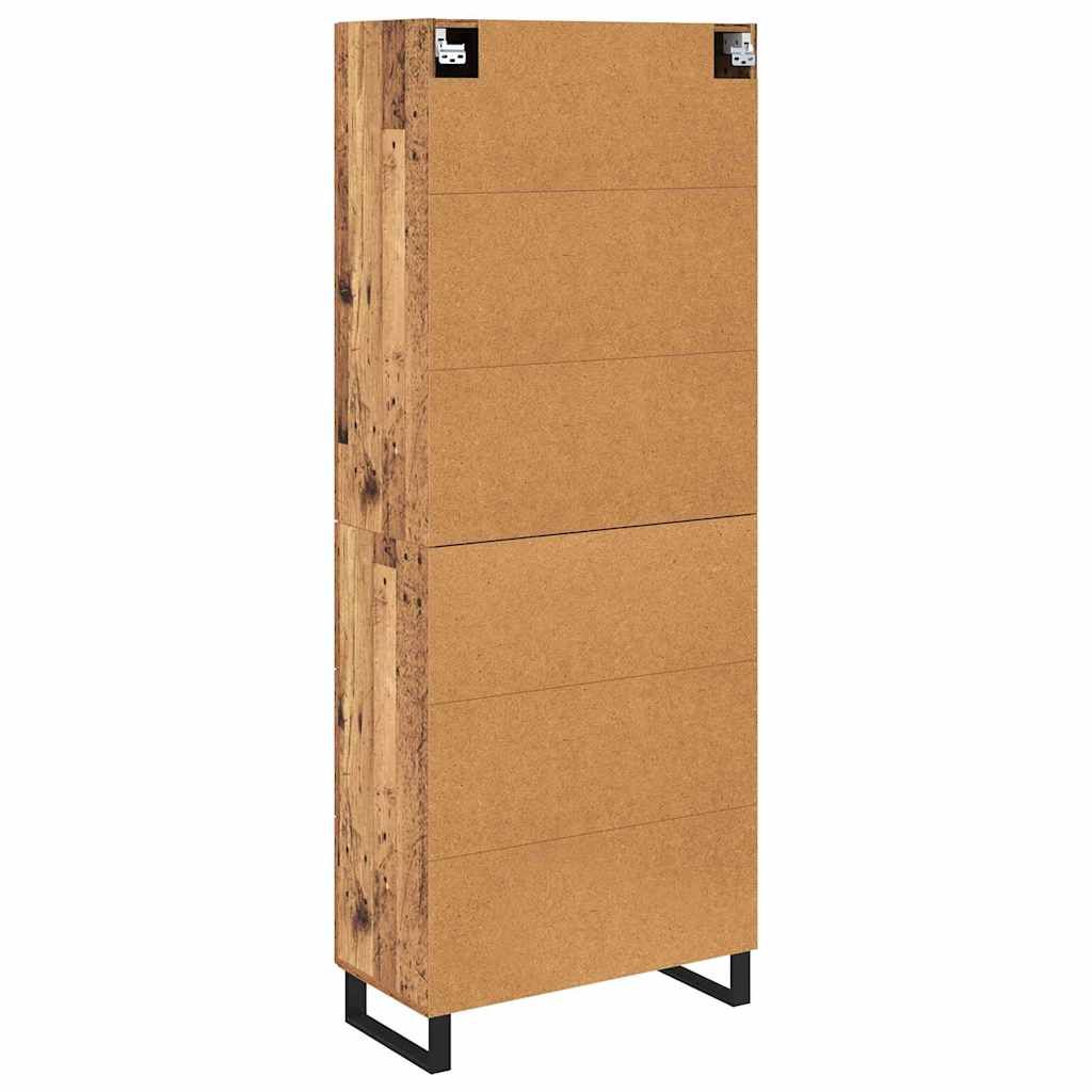 Magasfiú 2 pcs Öreg fa 69,5 x 34 x 180 cm Műanyag Fa és Üveg