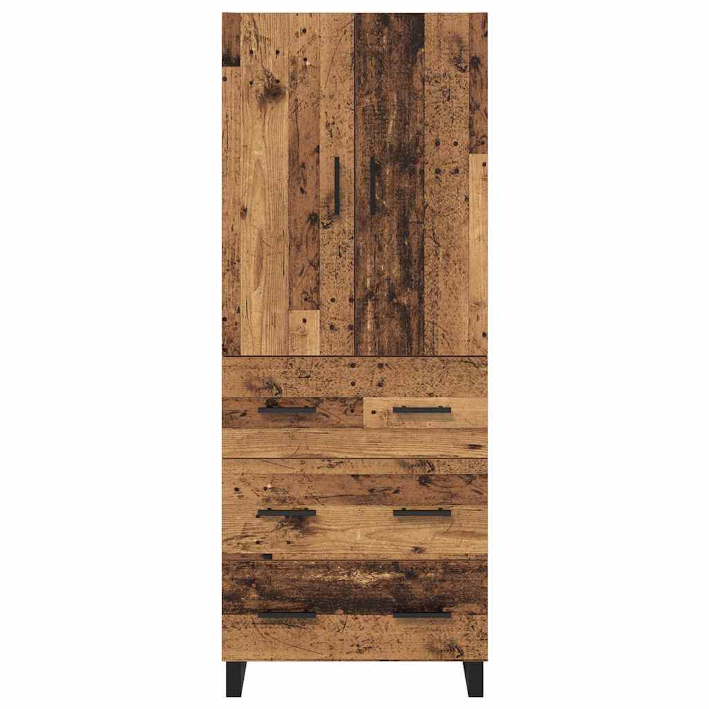 Magasfiú 2 pcs Öreg fa 69,5 x 34 x 180 cm Műanyag Fa és Üveg