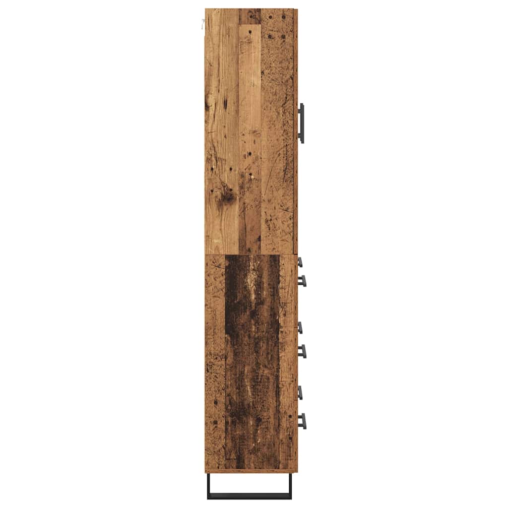 Magasfiú 2 pcs Öreg fa 69,5 x 34 x 180 cm Műanyag Fa és Üveg
