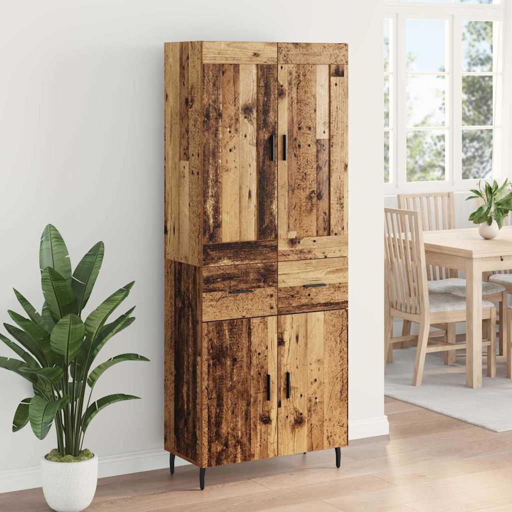 Magasfiú 2 pcs Öreg fa 69,5 x 34 x 180 cm Szerelt Fa