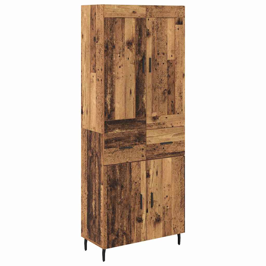 Magasfiú 2 pcs Öreg fa 69,5 x 34 x 180 cm Szerelt Fa