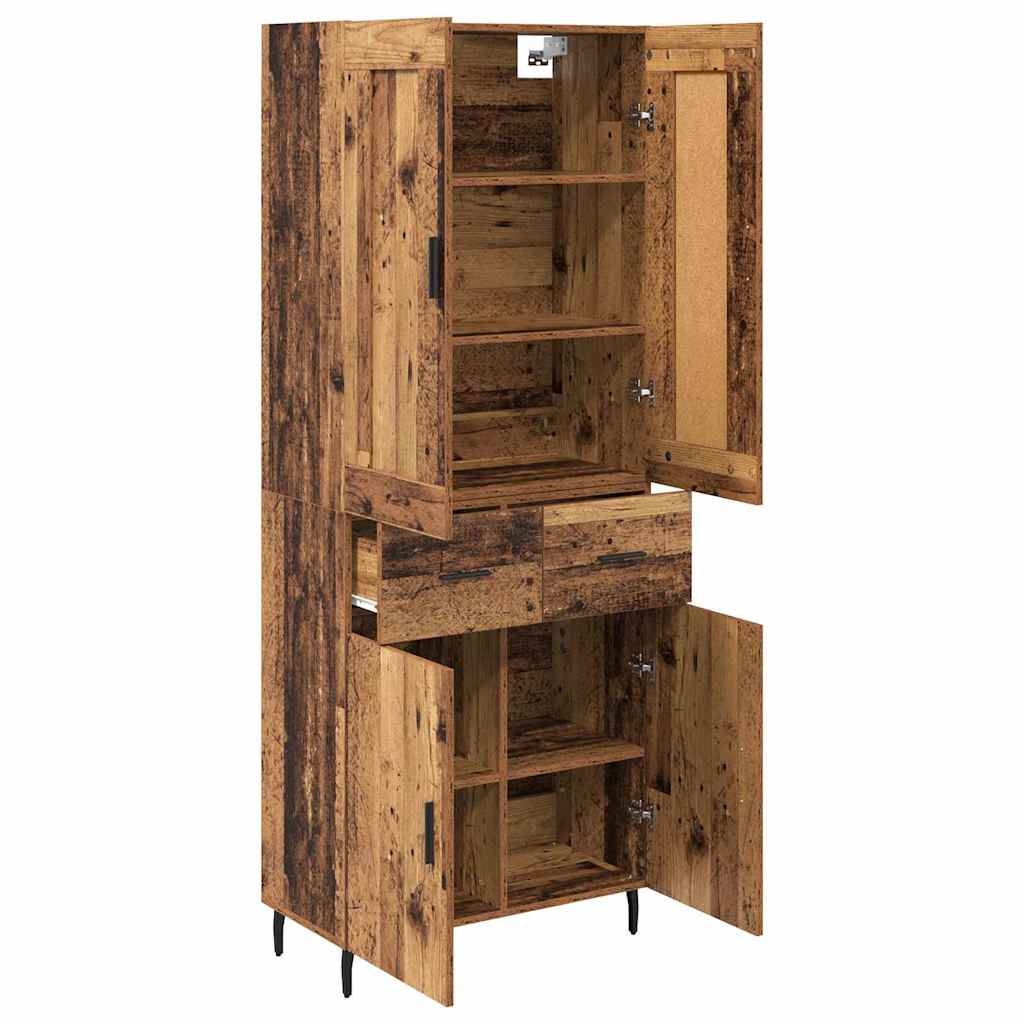 Magasfiú 2 pcs Öreg fa 69,5 x 34 x 180 cm Szerelt Fa