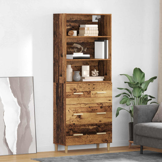 Magasfiú fiókkal Öreg fa 69,5 x 32,5 x 180 cm Faanyag