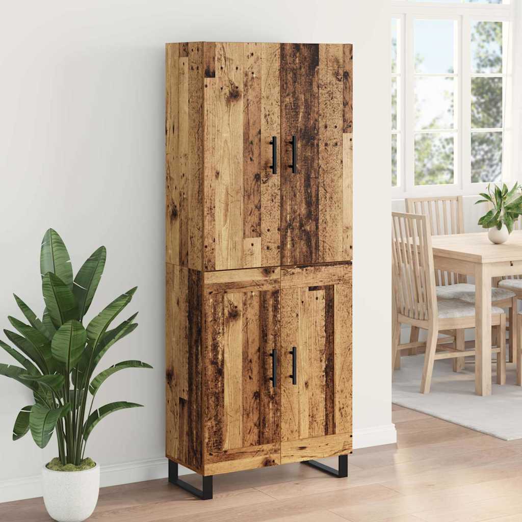 Magasfiú 2 db Öreg fa 69,5 x 34 x 180 cm Műanyag Fa és Üveg