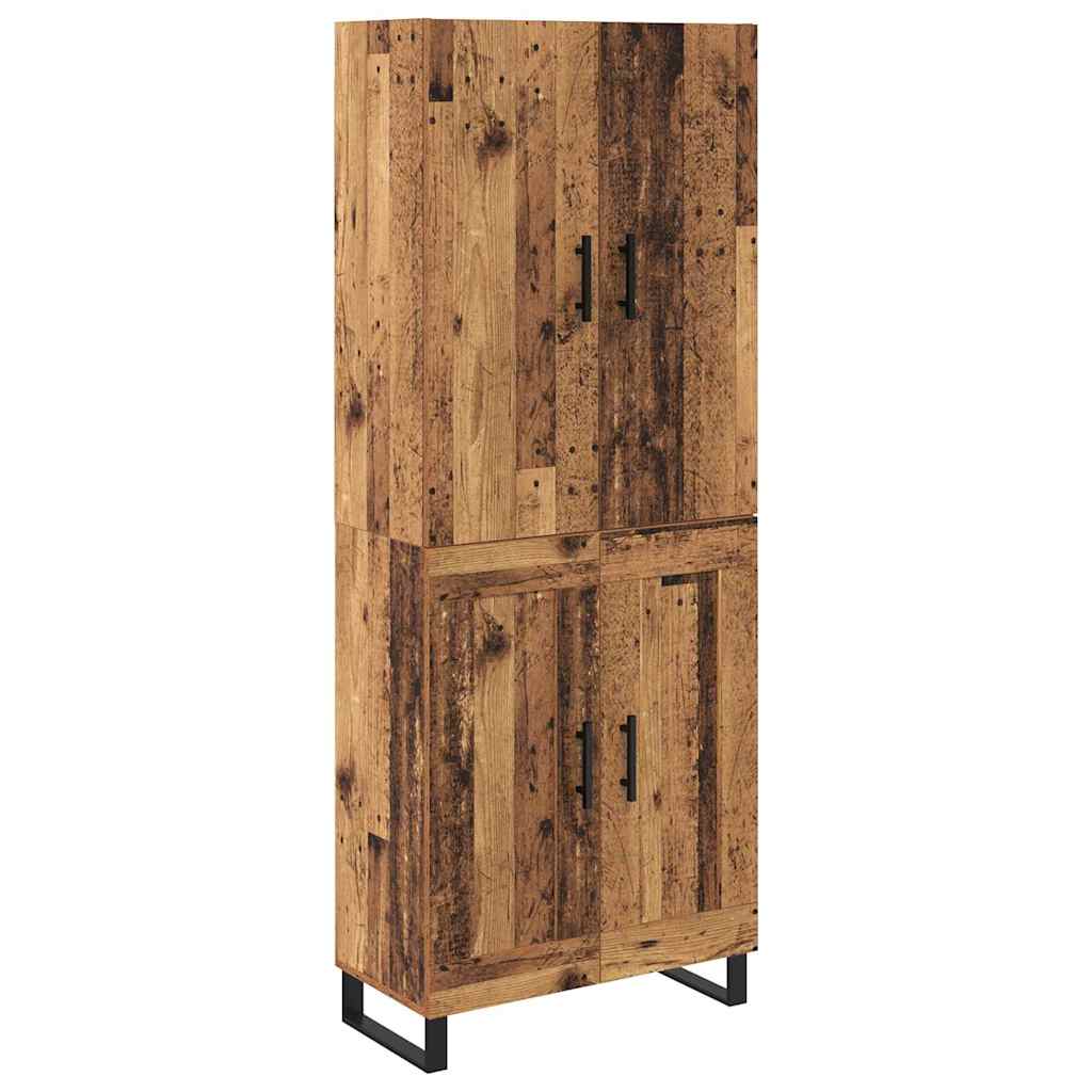 Magasfiú 2 db Öreg fa 69,5 x 34 x 180 cm Műanyag Fa és Üveg