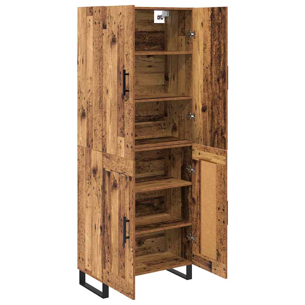 Magasfiú 2 db Öreg fa 69,5 x 34 x 180 cm Műanyag Fa és Üveg