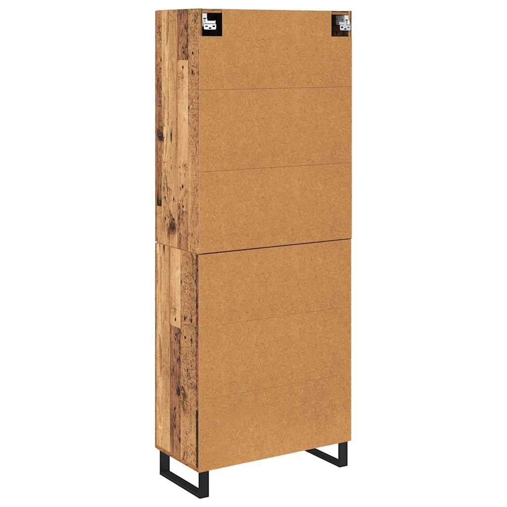 Magasfiú 2 db Öreg fa 69,5 x 34 x 180 cm Műanyag Fa és Üveg