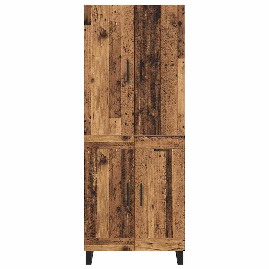 Magasfiú 2 db Öreg fa 69,5 x 34 x 180 cm Műanyag Fa és Üveg