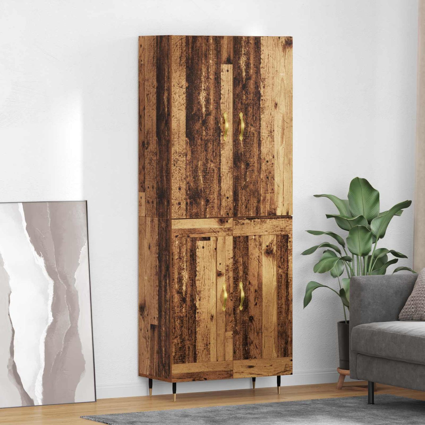 Magasfiú Öreg fa 69,5 x 34 x 180 cm Szerelt Fa