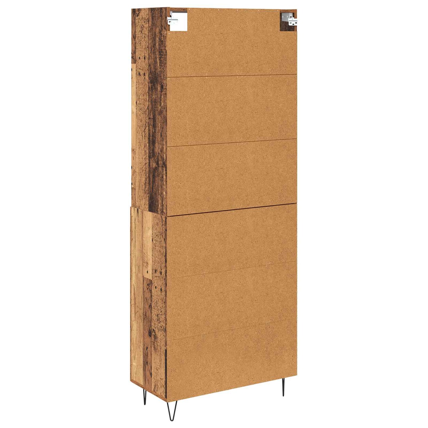 Magasfiú 2 pcs Öreg fa 69,5 x 34 x 180 cm Szerelt fa és Üveg