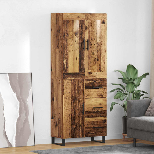 Magasfiú fiókkal Öreg fa 69,5 x 34 x 180 cm Faanyag